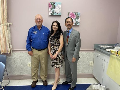 From left: James Crilley, mayor of Upper Deerfield Township; Stefanie Pierce, president of the Seabrook JACL, and Paul Uyehara, Esq., Governor of the Eastern District Council of the national JACL.