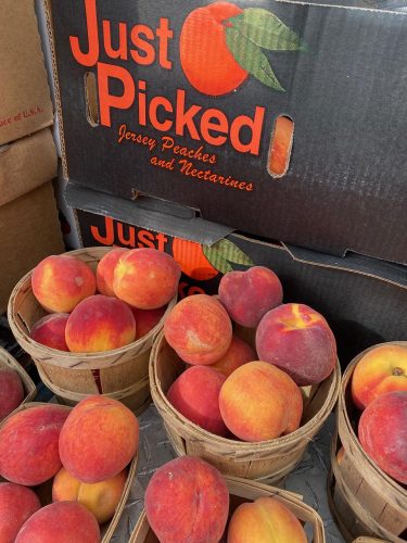 Jersey Fresh peaches will star at The Shoppes at Dragon Village Peach Festival on August 17 and 18. Photo: Deborah Ein 