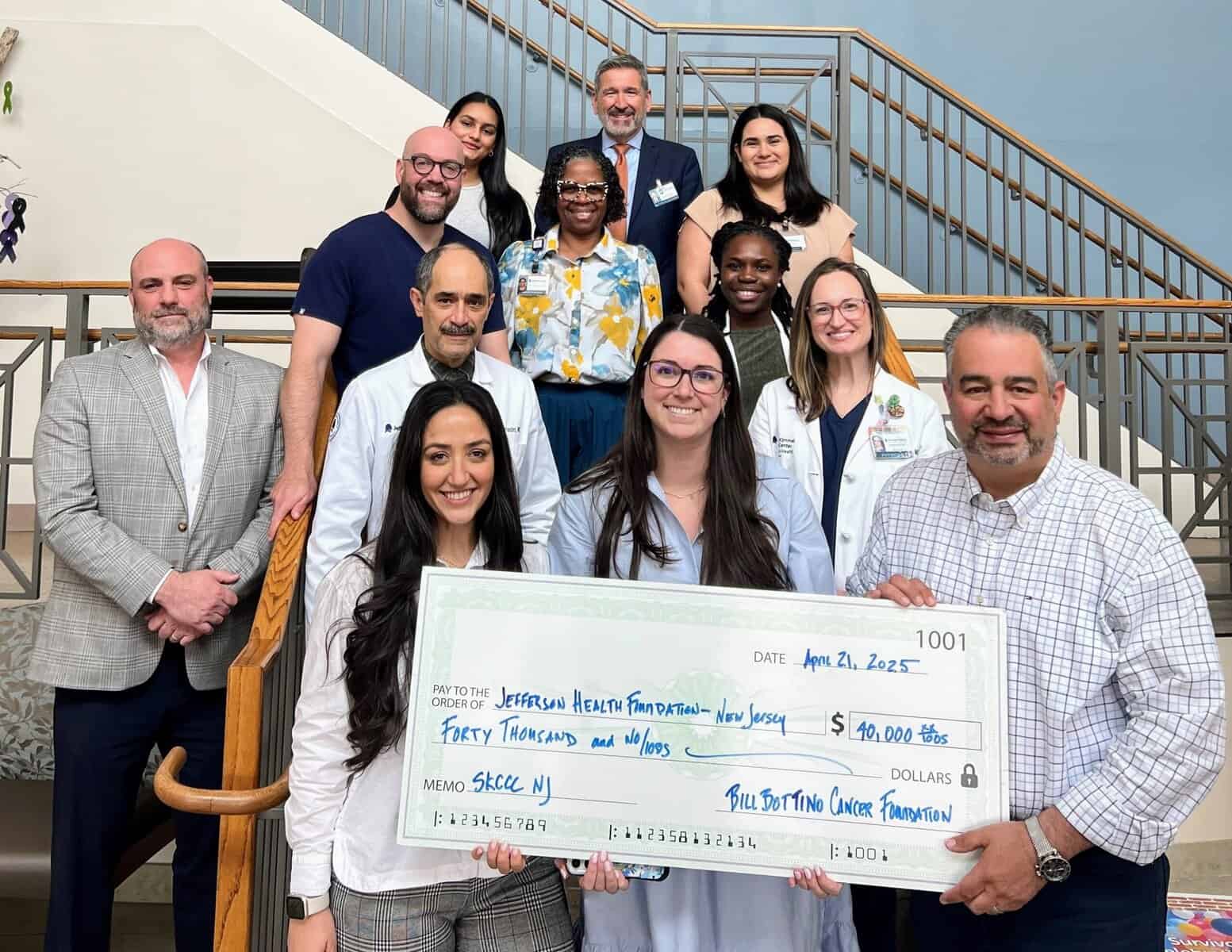 Bill Bottino Cancer Foundation Donates $40K to Jefferson Health