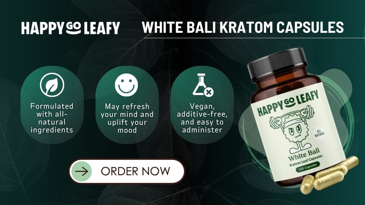 HappyGoLeafy White Bali Kratom Capsules