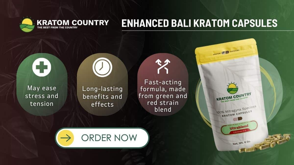 Kratom Country Enhanced Bali Kratom Capsules