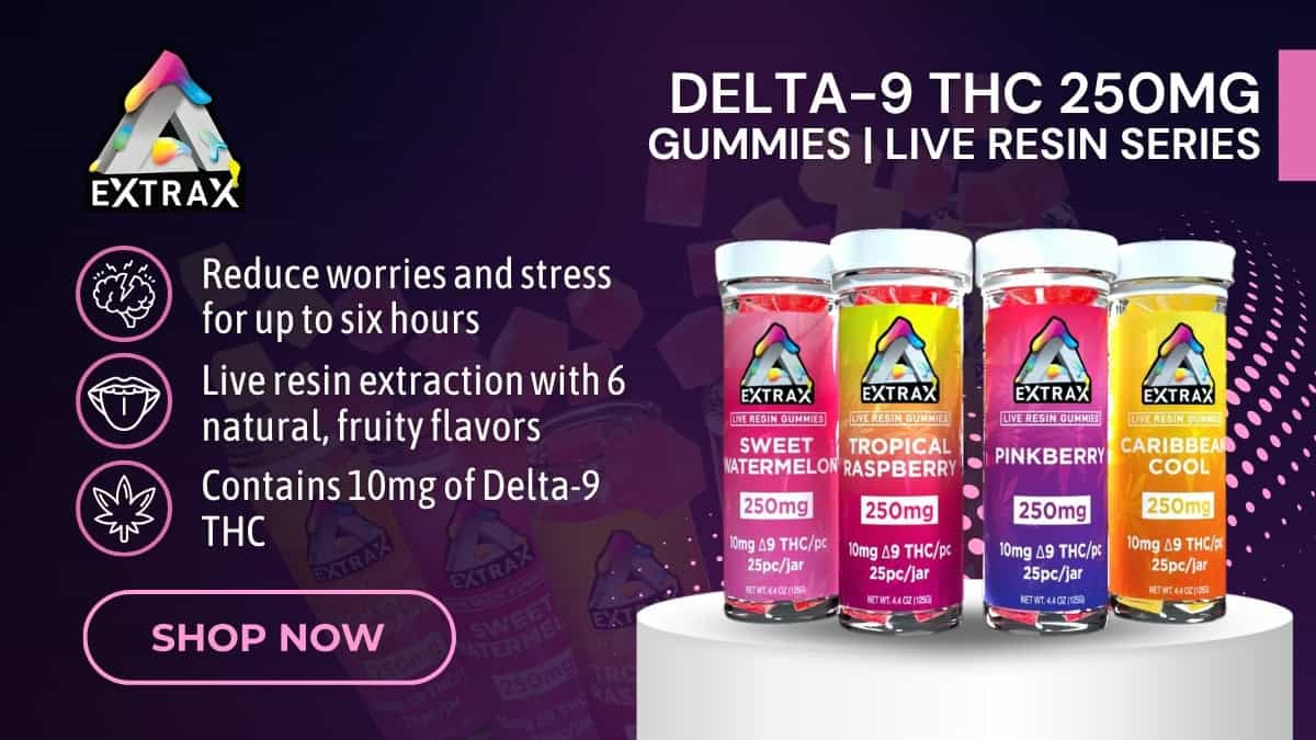 Delta Extrax Delta-9 THC 250mg Gummies _ Live Resin Series