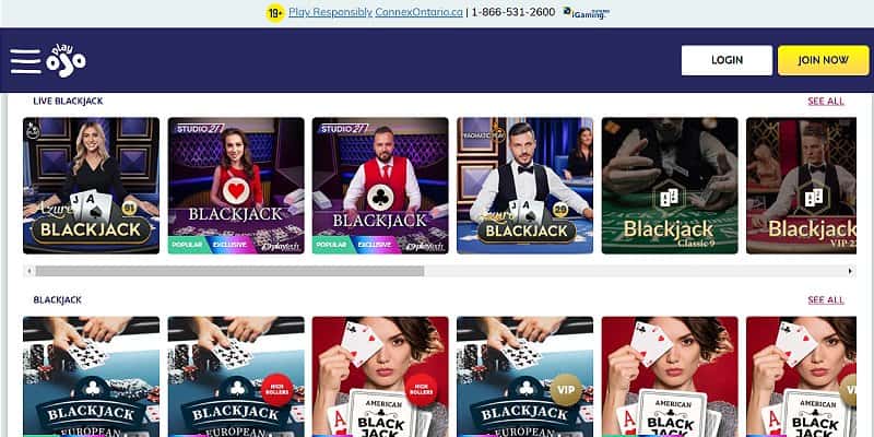 Play OJO CA - Blackjack