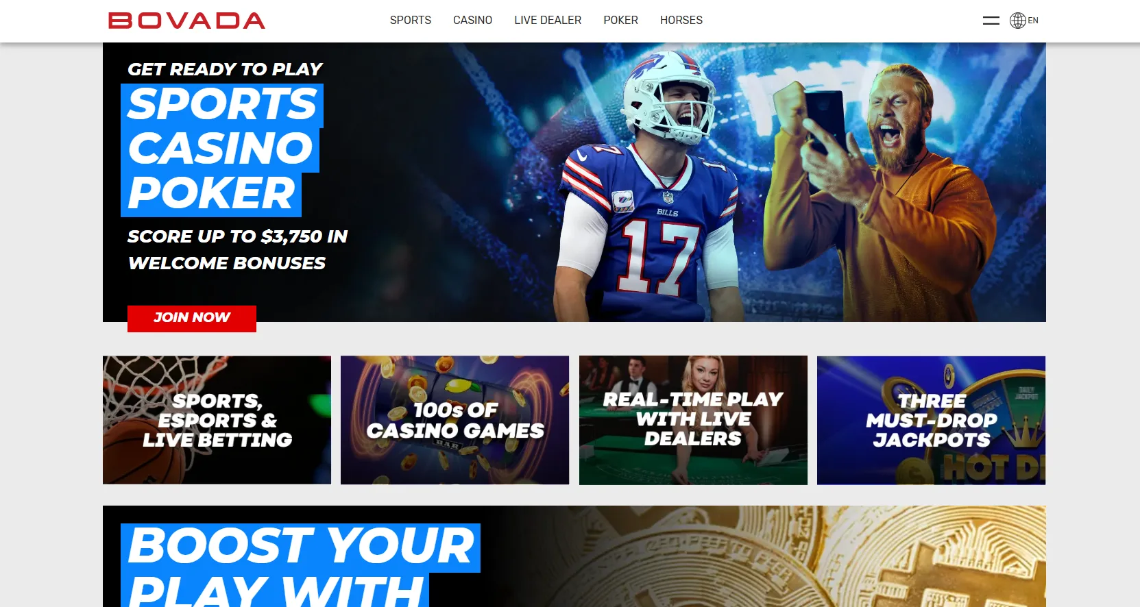 Bovada Casino Homepage - Sports Casino Poker