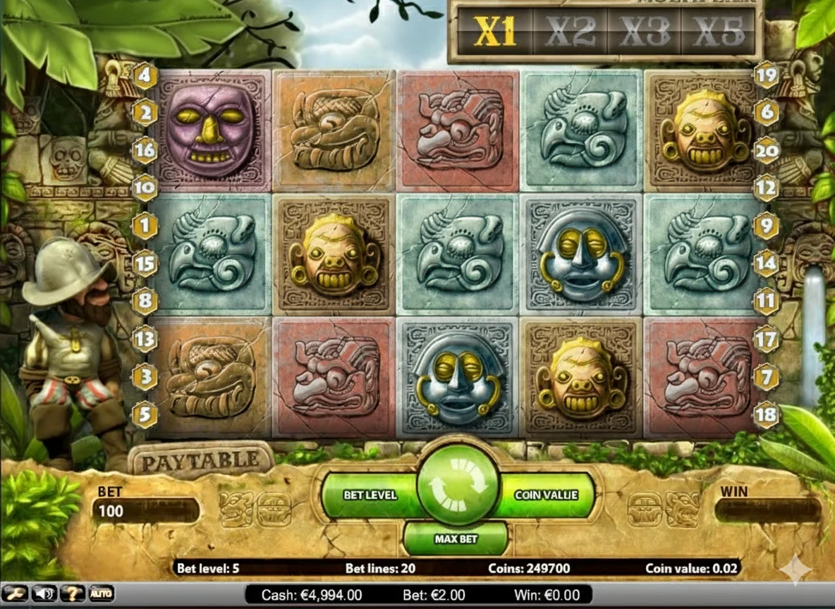 Gonzo's Quest Gameplay - Avalanche Multipliers