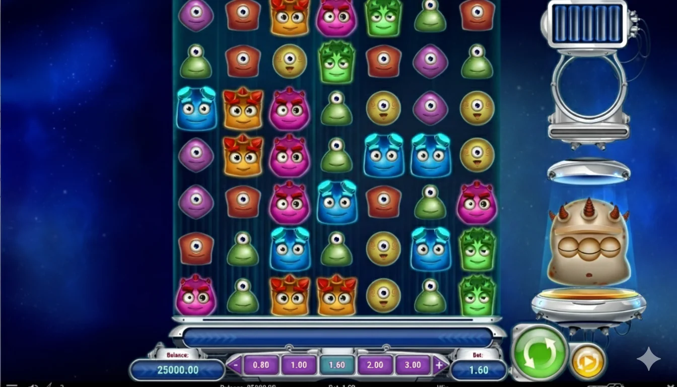 Reactoonz Slot Gameplay - Alien Cluster Wins
